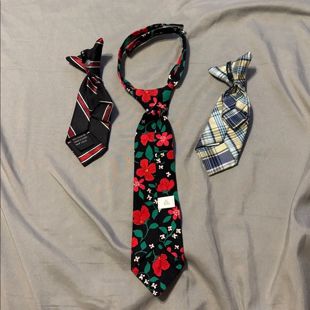 Floral and Plaid Tie Set